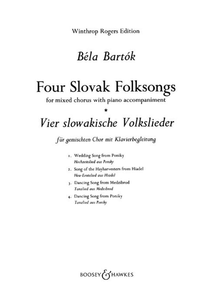 Vier Slowakische Volkslieder